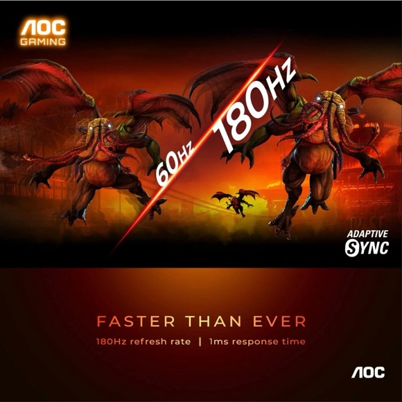 AOC GAMING MONITOR 180HZ  24G15N - Picture 5 of 9